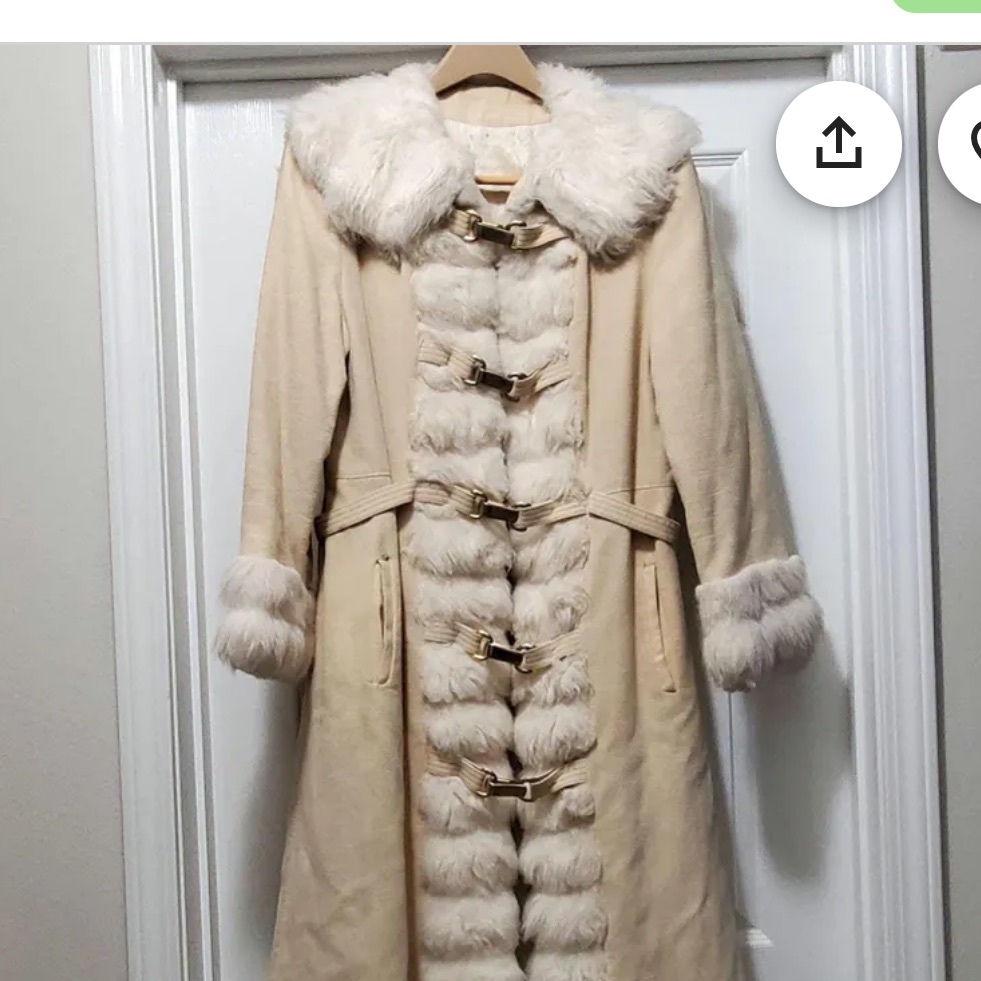 Vintage Coat  Stock Picture Lamb Skin Dry Clean  Project For Collection